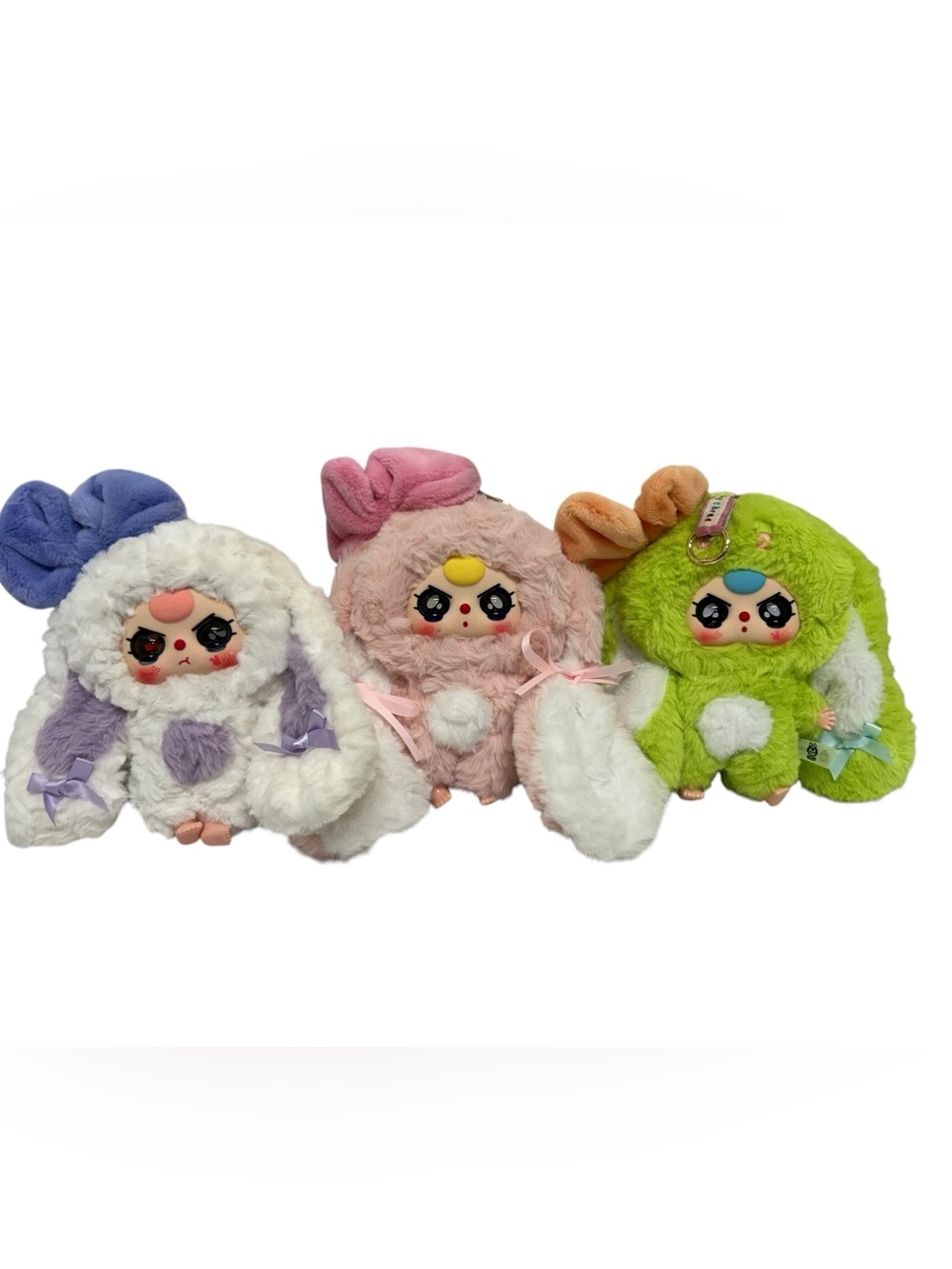 Baby Three Bunny Return Plush Pendant Set Bundle - 3 Pcs Kawaii Toy